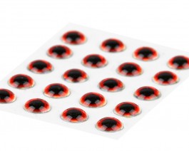 3D Epoxy Eyes, Holographic Red, 4 mm